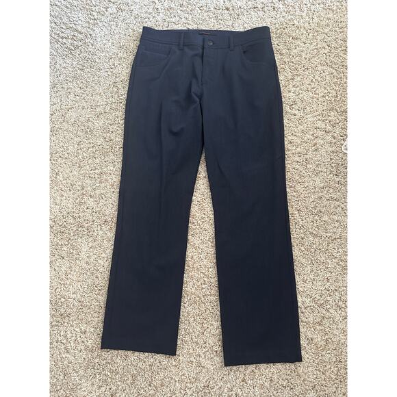 NWOT Alberto Ceramica Modern Fit Smart Squares Navy Blue 31/28 - Picture 1 of 2